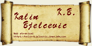 Kalin Bjelčević vizit kartica